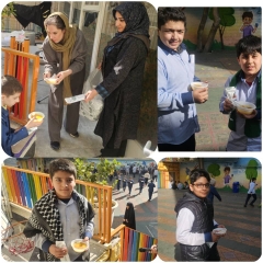 پخت شله زرد ایام فاطمیه - دبستان شیخ محمد خیابانی - 1404